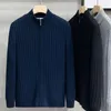 Męskie swetry 2024 Trendów jesiennych i zimowych stojak zamek błyskawiczny