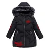 Grande taille hiver filles vestes garder au chaud épaissir manteau de noël automne à capuche fermeture éclair imperméable vêtements d'extérieur enfants vêtements 3-12 ans 240122