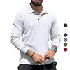 Polos para hombres 2024 Top para hombre Ocio Solapa Camiseta de manga larga Polo para hombres