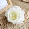 Fausse verdure florale 10 pièces 10CM têtes de fleurs artificielles en soie avec tige fleurs de roses blanches en vrac pour bouquets de mariage centres de table accessoires de décoration YQ240125