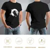 Polos masculinos Moon Crow Camisa T-Shirt Tops Heavyweight Camisetas Estéticas Roupas Designer Homens