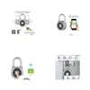 Dörrlås Fingeravtryck Smart Keyless Lock Waterproof App-knapplösenord Lås upp anti-stöldskydd för Android iOS System Drop Deliv Dhjic