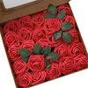 Finto verde floreale fiori artificiali 25 pezzi colori schiuma rose finte con steli per bouquet da sposa fai da te addio al nubilato decorazioni floreali per la casa YQ240125