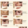 Bronzers Highlighters eelhoe خافي العصي و MTI-functional makeup pen contour beauty wand confening مع وسادة otcoq