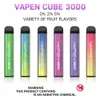 Original Vapen Cube Bar 3000 Puffs Disponibla e-cigaretter 1000mAh Batteri Inget behov avladdning 8,5 ml Förfylld VAPE Top Kvalitet 0% 2% 5% 3KPUFFS FLEX PRO XXL PULD VAPE