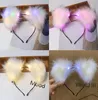 Accessori per capelli 1PC Light Up Glowing Cat Ear Fascia Orecchie di peluche Carino Copricapo Stile coreano Hairband Girls Party Cosplay Accessor6215136