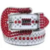 Projektant BB pas Simons Women Belts Men Black Białe Białe Diamond Multololour z bling dhinestones Paski prezentowe Z02J#