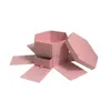 Geschenkverpackung Happy Surprise Flower Geschenkbox Square Der Hexagon Double-Layer-Rosa-Kuchenschachteln für die Verpackung Hochzeit Valentinstag Drop Del Dhmdw