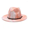 Baretten Wol Jazz Fedora Hoeden Casual Mannen Vrouwen Lederen Riem Lint Vilten Hoed Panama Trilby Formele Party Cap