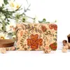 DHL200pcs Coin Purses Women Cork Leather Oceans Flower Printing Square Short Storage Bag Mix Color