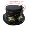 Bérets Steampunk Top Hat Laine Feutre Victorien Avec Lunettes Plume Unisexe Costume Cap Gothique Hippies Cosplay Accessoires