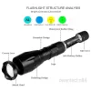 Zoom Mini T6 LED Tractical Flashlight Torch 3000 Lumens مقاومة للماء 5 أوضاع الدراجة الدراجة للدراجات ضوء إعادة شحن 18650 شاحن مقطع مصباح الدراجة ZZ