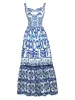 Lange jurk Runway Designer Hoge kwaliteit zomer nieuwe dames Bohemian Celebrity Party Fashion Vintage elegante print vestjurken