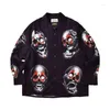 Men's T Shirts 23SS High Quality 1:1 WACKO MARIA Hawaiian Long Sleeve Shirt Men Women Full Of Tiger Print Casual Fashion