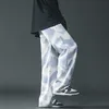 Jeans pour hommes, pantalons de Style High Street Vibe, teints par nouage, surdimensionnés, amples et tendance pour femmes, jambes droites décontractées sur Instagram