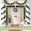 Dekorative Blumen Haustür Weihnachten Tannennadel Cane Home Decor Greenery Kranz PVC Weihnachtsgirlande