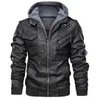 Men's Jackets Hot Sale Leather Jackets Men Autumn Winter Men Biker Faux Leather Coats Casual Motorcycle PU Jacket Hooded Men's Clothes MY975 J240125