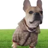 Husdjurskläder klassiska märke mönster mode hundar kappa tröjor söta nalle hoodies passar kläder liten hund ytterkläder3569568