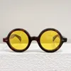 Óculos de sol grande redondo tartaruga acetato uv400 designer clássico artesanal japonês retro estilo ao ar livre óculos para unisex