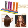 120 pçs conjunto de hastes de cabelo permanente 6 tamanhos de plástico cabelo onda fria hastes de perming sem calor rolos de rolos de cabelo com pente de pintail 240119