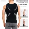 Canotte da uomo Body Shaper Vest Compressione Camicie Dimagranti Controllo pancia Canottiere strette Shapewear Allenamento Addome Petto CanottieraL240124