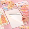 Forniture per pittura Kawaii A4 Quaderno per schizzi addensato Carta Ding Art Studenti Quaderni Acquerello Drop Delivery Home Garden Arts Homefavor Dhk08