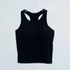 Regatas Ebb To Street com sutiã acolchoado Lu-03 Racerback com nervuras Yoga Colete Esportes Femininos Camisa Curta Ginásio Coágulo 52