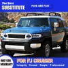 لمصباح تويوتا FJ Cruiser LED 07-20 إكسسوارات السيارة DRL أثناء النهار تشغيل ضوء الدفق الديناميكي مؤشر الإشارة مصباح رأس