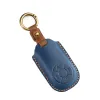 Car Smart Key Cover Case for Great Wall Euler Good Cat 2021 for Haval Big Dog Tank 300 Keyring Fob Holder Genuine Leather