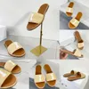Designer Femmes Pantoufles Plage Slide Sandales plates Luxe Paille Diapositives En plein air Tongs décontractées avec boîte 512