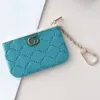 Lyxig plånboksdesigner Gu brevkorthållare Mini Coin Purse Square Kort plånbok Fashion Clutch Logo Präglade brev 5A