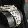 Luxe Ap Horloge Diamant Moissanite Iced Out Kan Testversie Stenen Skeleton Goud Gemengd Zilver Passeren Test Heren Vvs Diamanten Top Kwaliteit Mechanisch Eta Volledig Uit