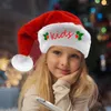 Berets Red Plush Christmas Hat For Holiday Event SantaClaus Adults Children Lovely Santa Party Props