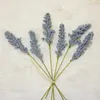 Faux Floral Greenery 6 Pieces /Bundle PE Lavender Cheap Artificial Flower Wholesale Plant Wall Decoration Bouquet Material Manual Diy Vases for Home YQ240125