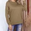 Damen-Kapuzenpullover, Herbst, Frühling, täglich, Rundhalsausschnitt, solide, lässig, locker, Damen, weiche Oberteile, modisch, Damen-Sweatshirt, Sport, langärmelig, Büro-Pullover