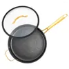 Cookware Sets Thyme & Table Non-Stick 5 Quart Gold Saute Pan With Glass Lid Non Stick Pot Set Cooking Food Kitchen