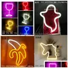 Led Neon Sign Mti Styles Colorf Rainbow Night Lights For Room Home Party Wedding Decoration Table Lamp Powered By Usb Drop Delivery Dhf4J