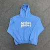 Trasiga planet hoodies grafisk tee designer tryckt mens y2k hoody 3d skum graffiti bokstav tröja hip hop hajujuk tröjor tröjor kvinnor långärmad passar yh8