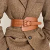 Belts Crocodile Pattern PU Leather Wide Belt Women Coat Dress Corset Accessories 2024 Fashion Luxury Designer Cummerbunds For Female