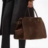 The Row Soft Margaux 15 Tote Bag Dong Jieと同じ秋のファッションと冬の大容量通勤ハンドヘルド女性バッグ240125