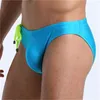 Men's Shorts Male Triangle Swim Low Waist U-Convex Swimsuit Solid Color Drawstring Briefs Trunks Classic Seaside Beach