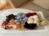 Nuovi fiocchi grandi Scrunchies Porta coda di cavallo in seta Accessori per capelli Fasce elastiche Grip Loop Scrunchy Gum3304018