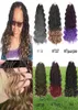 Lans 14 Polegada senegalês crochê cabelo roxo ombre trança cabelo onda termina sintético novo estilo fino crochê tranças jumbo bund5405481