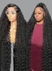 Brazilian 30 Inch 13x6 HD Transparent Curly Lace Front Wig Deep Wave 13x4 Glueless Lace Frontal Human Hair Wigs for Women Water