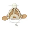 Chapeaux de marque pour chiens de marque, chapeau d'aviateur pour animaux de compagnie, chapeau de pilote d'hiver en polaire pour chien avec oreillettes pour temps froid, casquettes chaudes d'hiver, accessoires mignons kaki A934