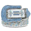 Designer bb belt simons women belts men Black Blue white Shiny diamond multicolour with bling rhinestones gift Belts k5WH#