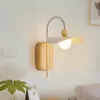 Wandleuchte Nordic Massivholzlampen Schlafzimmer Nachttisch Einfache Moderne Innendekoration Wohnzimmer Studie Leseleuchten LED