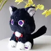 Genshin Black Scaramouche cat fluffy impact stray pet plush toy role-playing doll soft filled pillow gift 240124