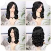 Loose body wave curled synthetic hair Bob wig with side section wig used for black and white female role-playing parties using heat-resistant fibers every day 230125