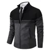 Cardigan d'hiver pour hommes épaissi chaud col debout Cardigan veste de haute qualité Cardigan tricoté pour hommes veste Cardigans 3xl 240123